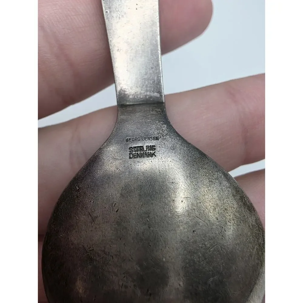 Vintage Georg Jensen Sterling Silver 925 Pyramid Spoon